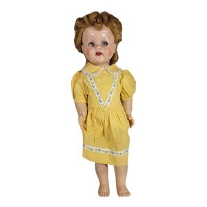 Ideal Saucy Walker Doll Hard Plastic Sleep Eyes Auburn‎ Saran Wig Great Color